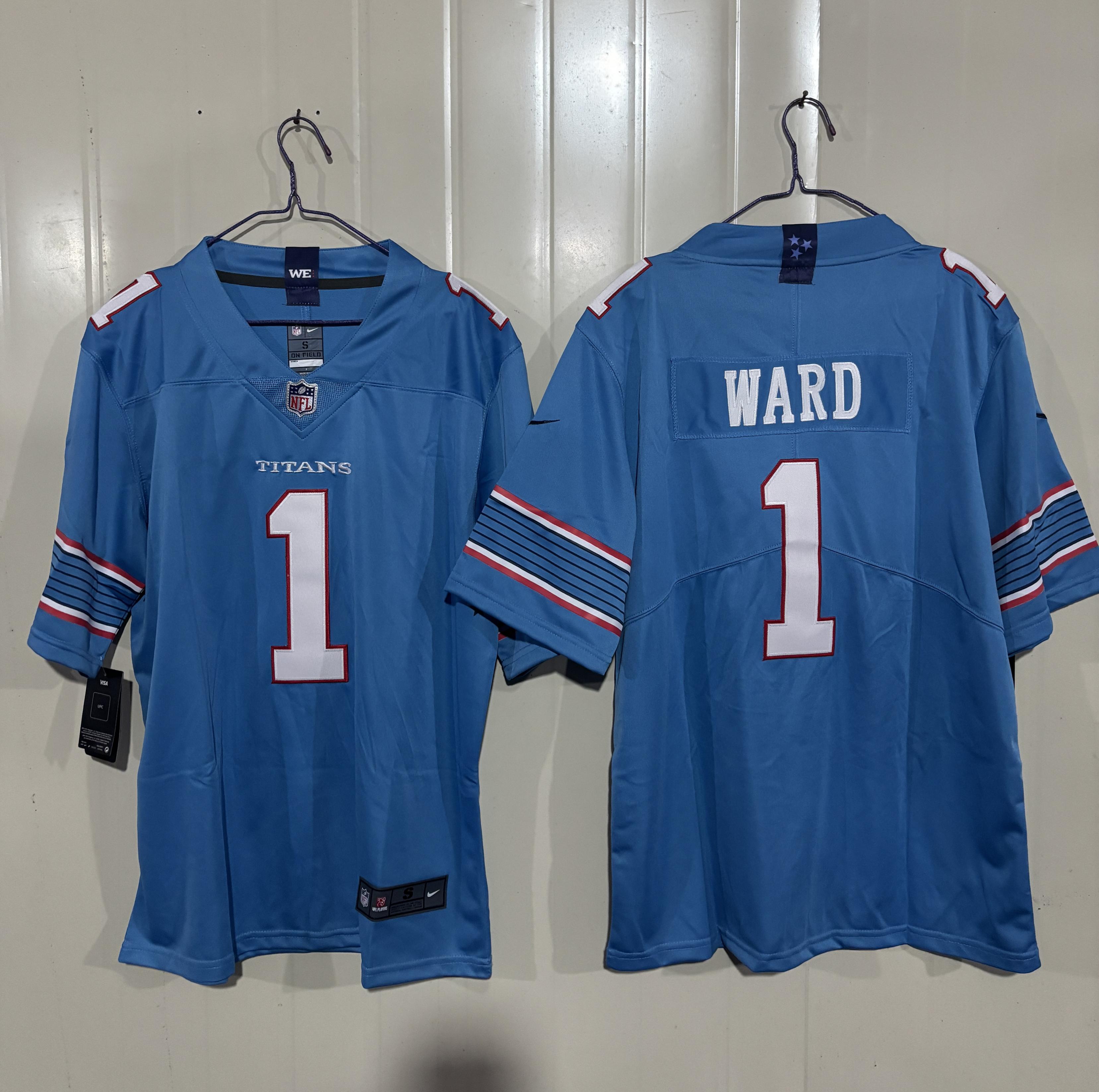 Men's Light Blue Tennessee Titans #1 Cameron Ward 2026 F.U.S.E. Vapor Limited Stitched Football Jersey